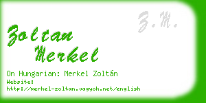 zoltan merkel business card